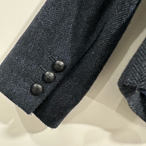 Banana Republic Factory navy tweed blazer Size 0 - Picture 4 of 12